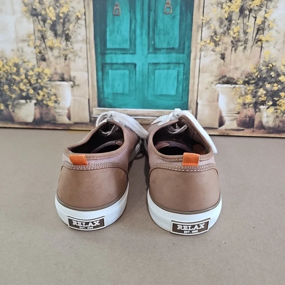 Tommy Bahama Tan Relax Laguna Beach  Lace Up Keds Sneaker Men Size 12 M